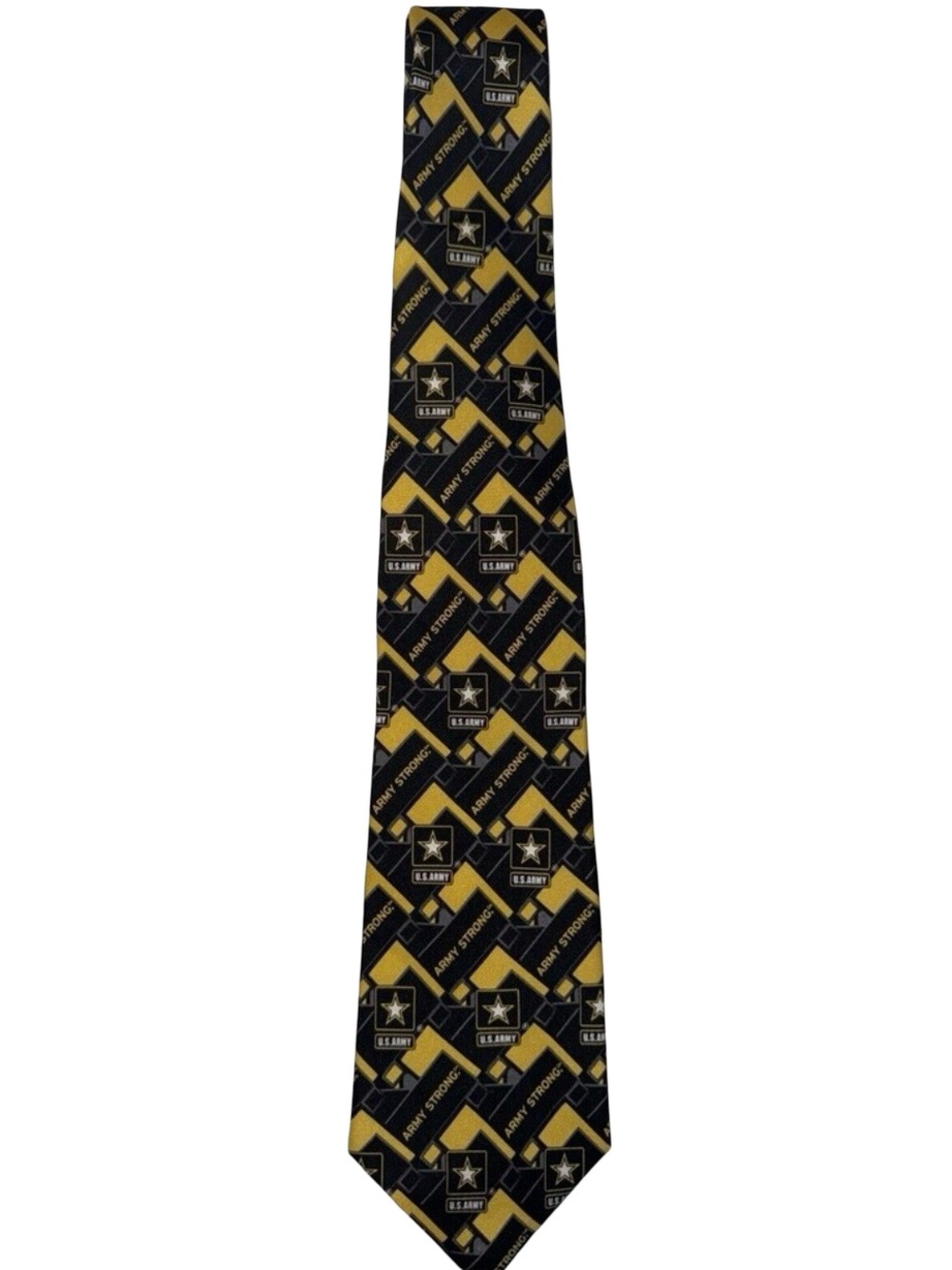 LARSON US Army Strong Themed Necktie 100% Silk 56" Long
